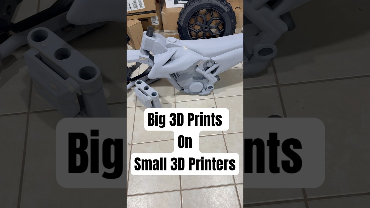 Techniques for 3D Printing Large Models with Compact Printers
