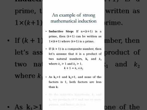 What is the principle of strong mathematical induction? #shorts #thesecuritybuddy