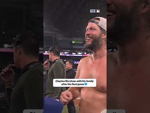 Kershaw CELEBRATES with family after winning World Series ❤️ #kershaw #dodgers #worldseries