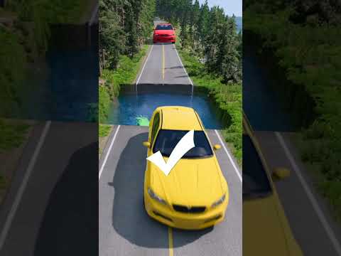 Small To Giant Cars vs Massive Water Pit #5 |#carsvswaterpit #doubleflatbedtrailertruckvsspeedbumps