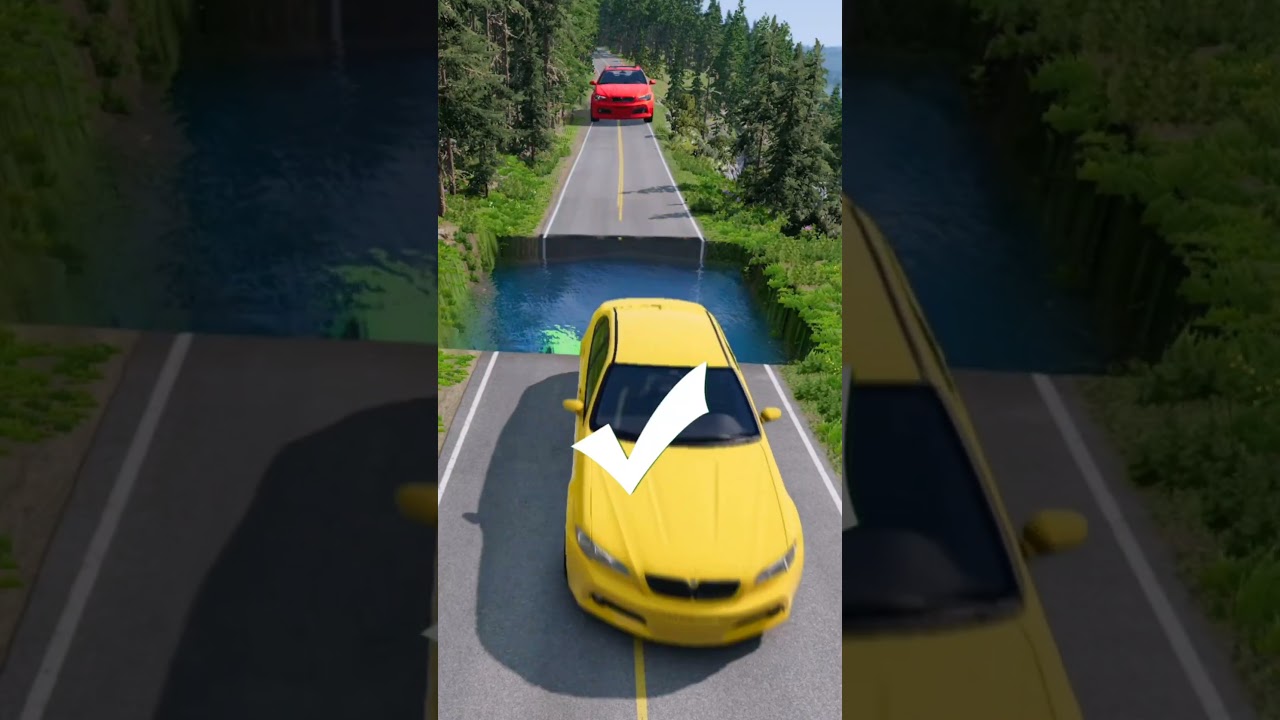 Epic Car Challenges: Small to Giant Cars Conquer Massive Water Pit! ππ¦ #5