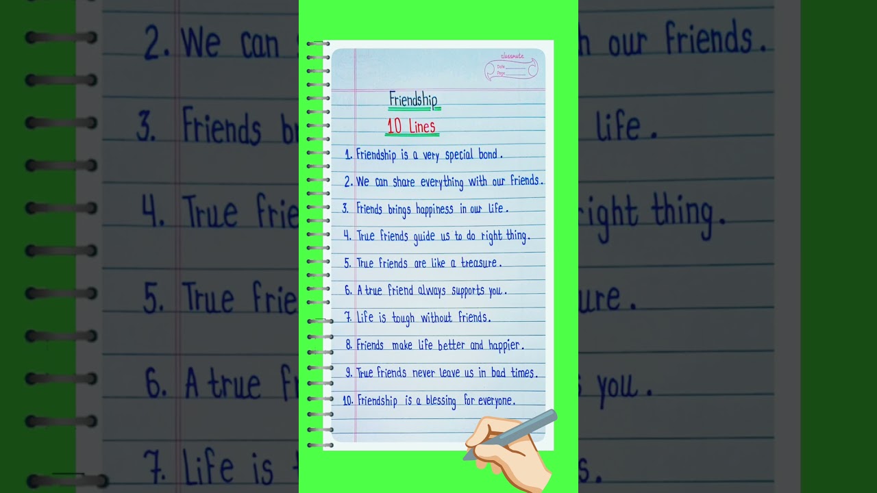 10-Line Essay on Friendship for Friendship Day