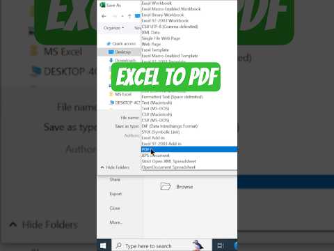 Excel to PDF | #excel #exceltopdf