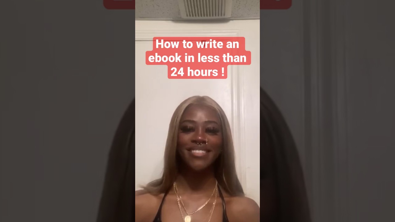 Write an Ebook in Under 24 Hours โฑ๏ธ