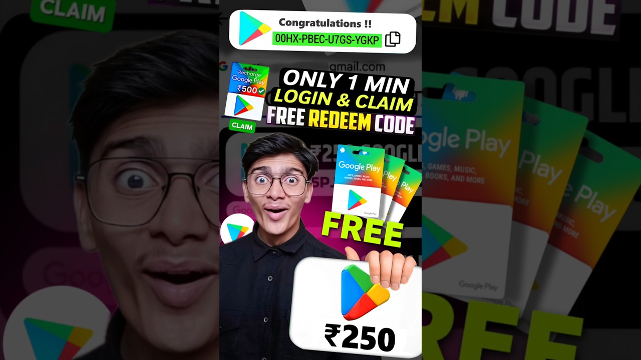 Get Free βΉ250 Google Play Codes Instantly! π