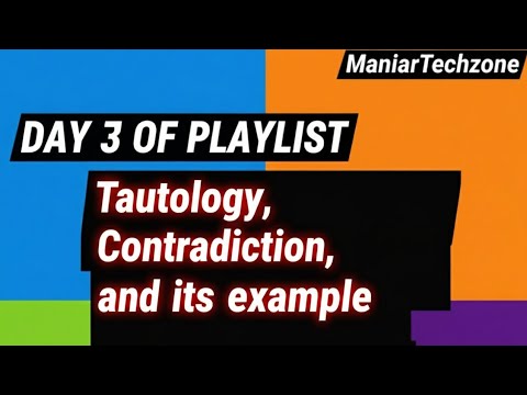 Tautology, Contradiction, and Contingency with Examples | Mathematical Logic - Discrete Math