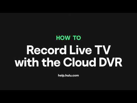 Record Live TV on Hulu with Cloud DVR πΊ