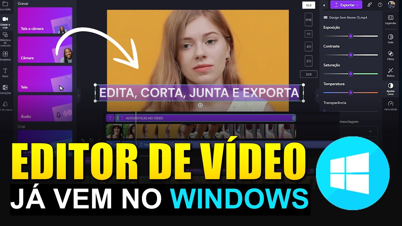 Guia para usar o editor de vídeo gratuito do Windows