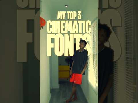 Top 3 Cinematic Fonts For Your Film 🔥 #cinematic