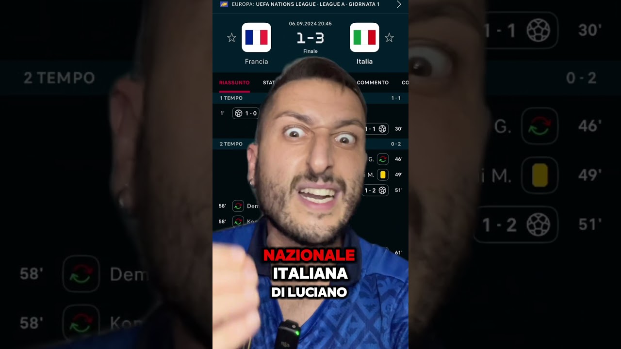 Italia Beats France 3-1 in Nations League ⚽