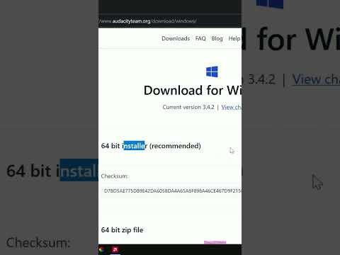 How to Download Audacity on Your PC #shorts