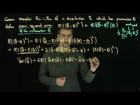 The Mean Squared Error of an Estimator and the Bias Variance Tradeoff