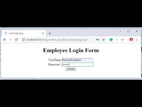 Login Form using JSP + Servlet + JDBC + MySQL Example