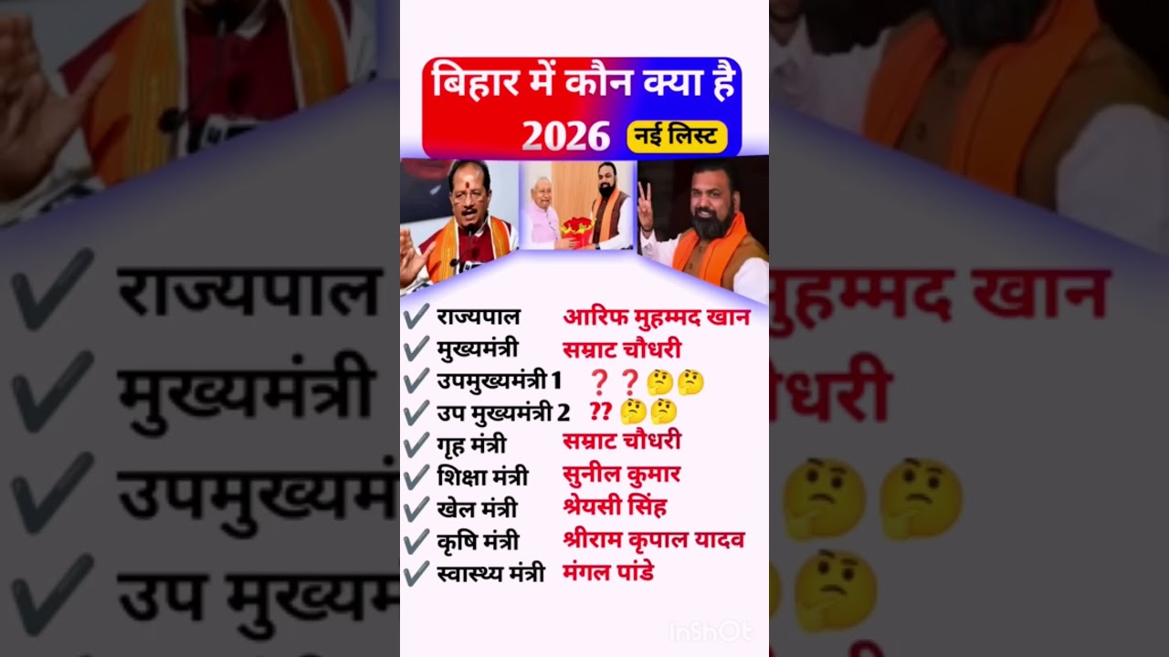 बिहार में कौन क्या है 2026, #new #cm #bihar #name of the all cabinet minister of bihar