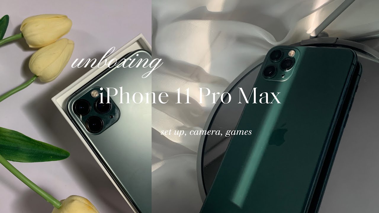 iPhone 11 Pro Max Midnight Green Aesthetic Unboxing and Review | Camera Test, Gaming, Setup