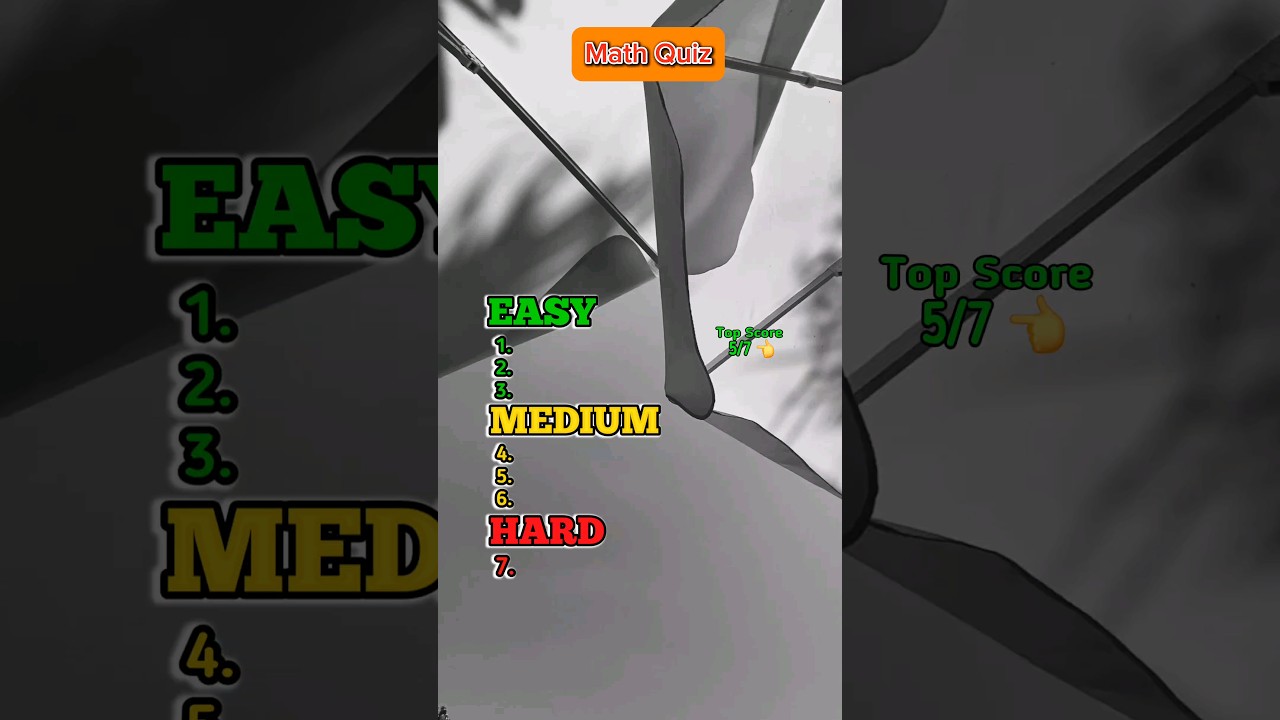 Ultimate Math Challenge: Can You Score 7/7? 🧠