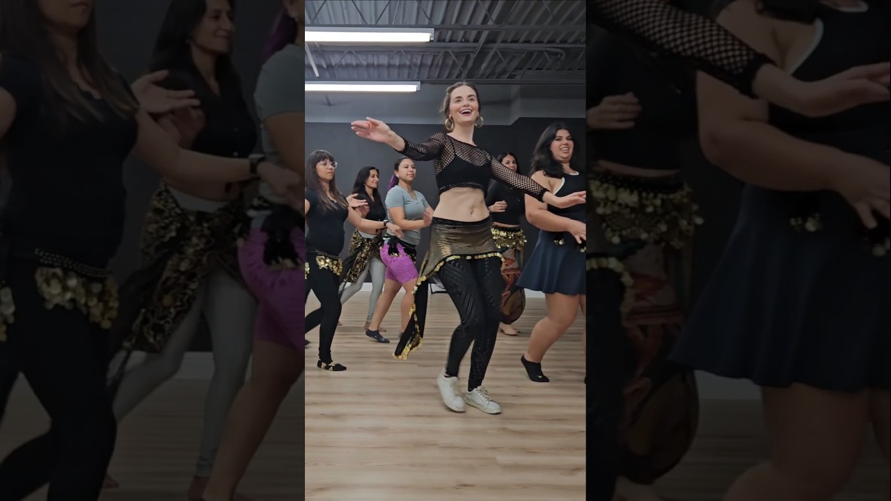 Beginner Bellydance Class Performs 'Ah W Noss' 💃