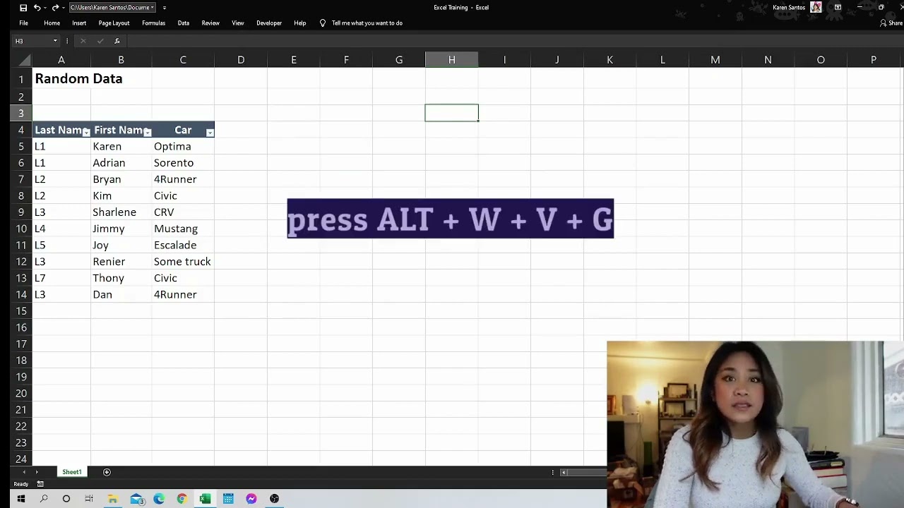 Excel Shortcut to Remove Gridlines 📝