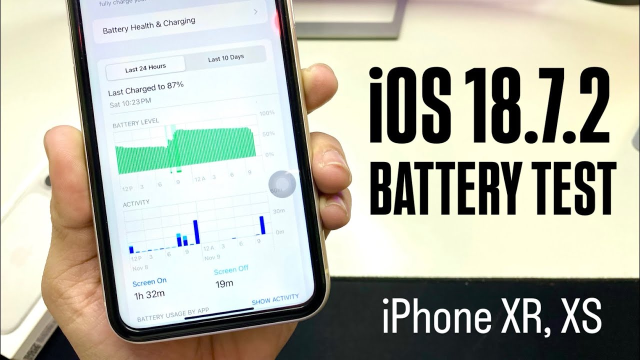 iOS 18.7.2 Battery Test on iPhone XS & XR 🔋