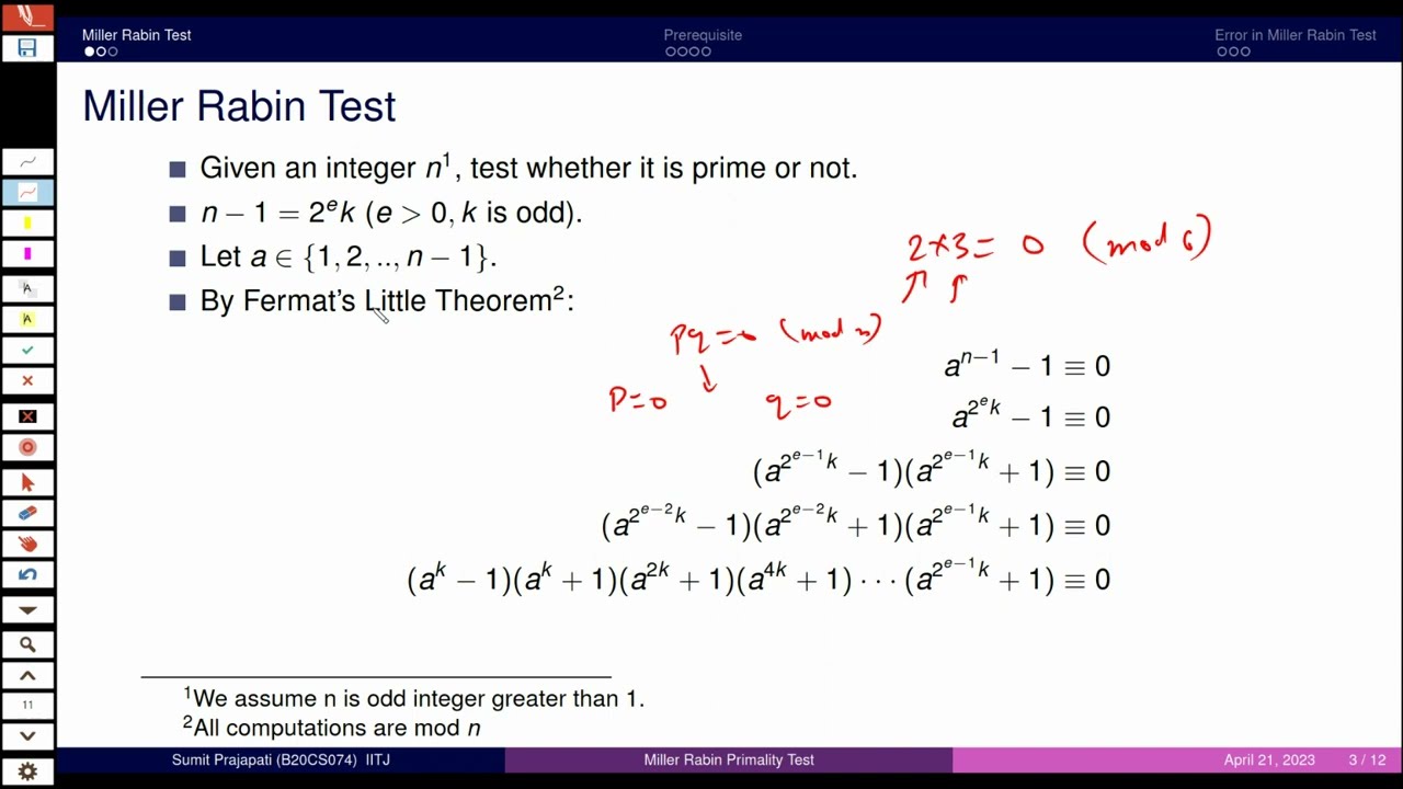 Miller-Rabin Primality Test: A Comprehensive Overview with 1/2 Error Bound Proof