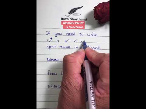 Names in Gregg Shorthand