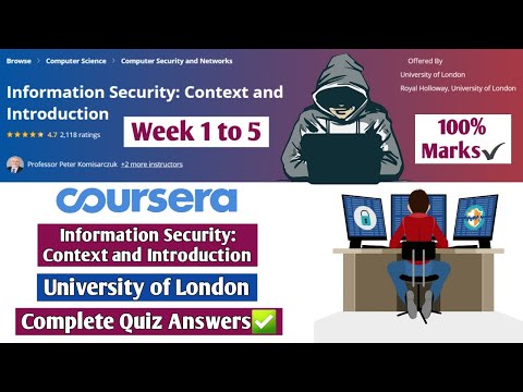 Information Security Context and Introduction | Coursera | Week 1 to 5 | Complete Quiz Answers