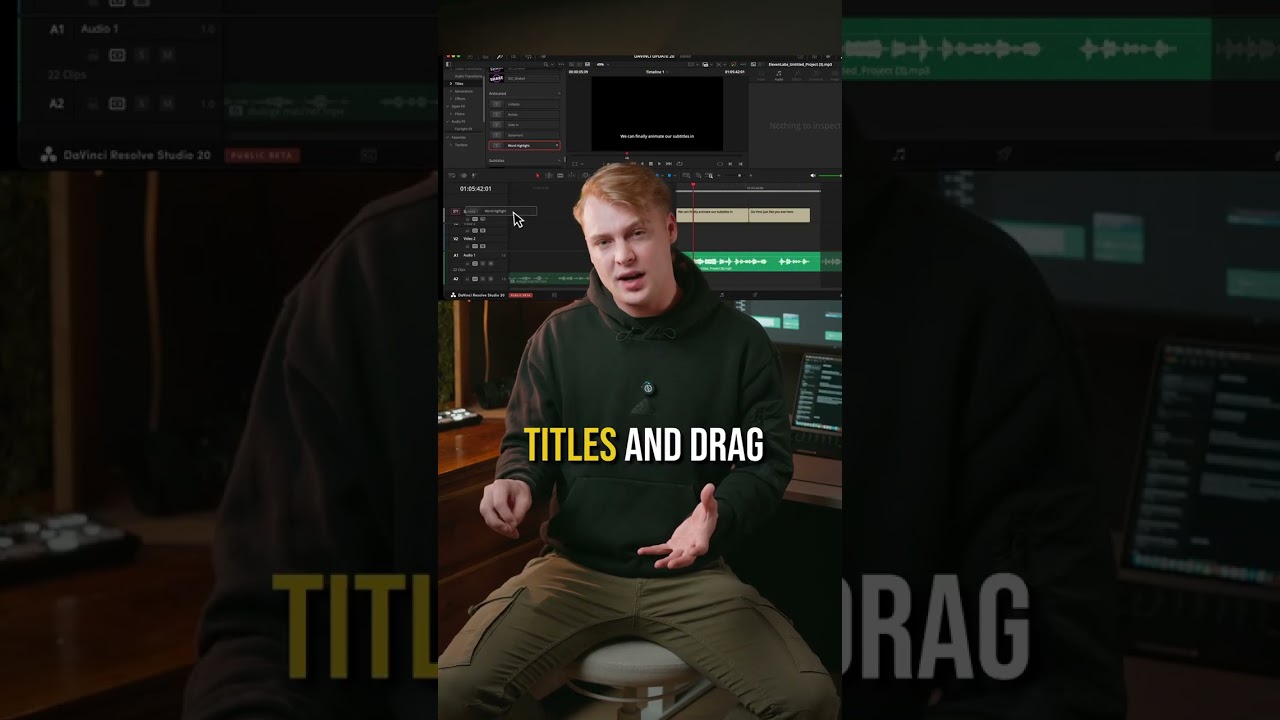 Easier Word-by-Word Subtitle Animation in DaVinci Resolve 20