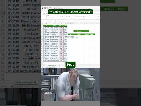 How to Use FILTER Function in Excel | Dynamic Data Filtering #shorts #excel #exceltips #exceltricks