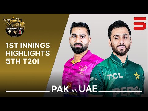 1st Innings Highlights | Pakistan vs UAE | T20I Tri Nation Series 2025 | Match 5 | ECB | M3Q1K