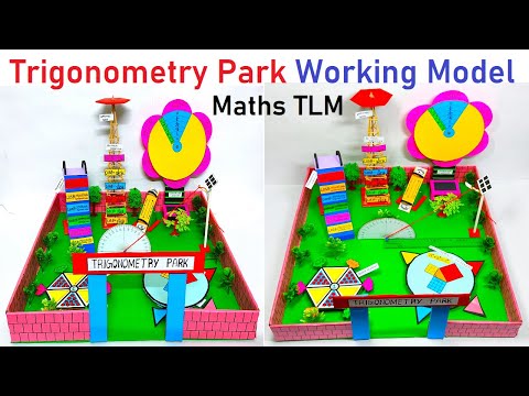 trigonometry park working model - maths project - tlm - simple and easy steps | craftpiller - 3d