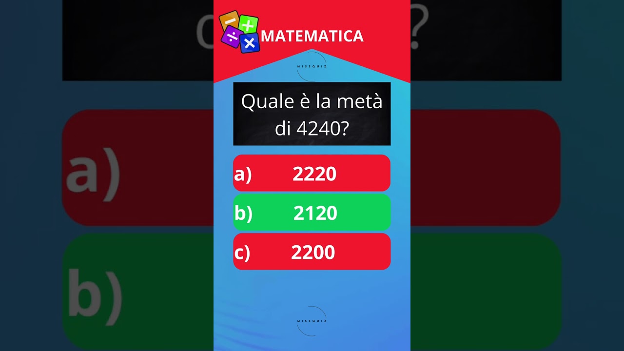 Metti alla Prova le Tue Abilità Matematiche con il Nostro Quiz! 🧠