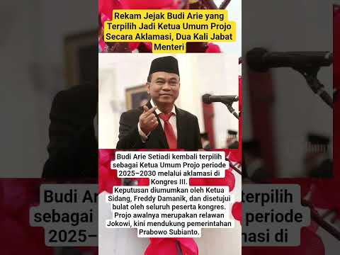 Rekam Jejak Budi Arie yang Terpilih Jadi Ketua Umum Projo Secara Aklamasi, Dua Kali Jabat Menteri