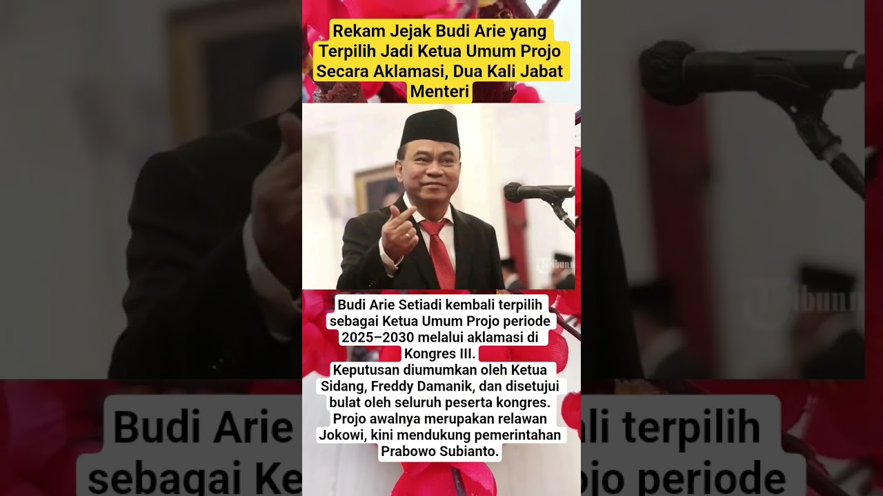 Budi Arie Terpilih Jadi Ketua Umum Projo Secara Aklamasi, Dua Kali Jadi Menteri 🚀