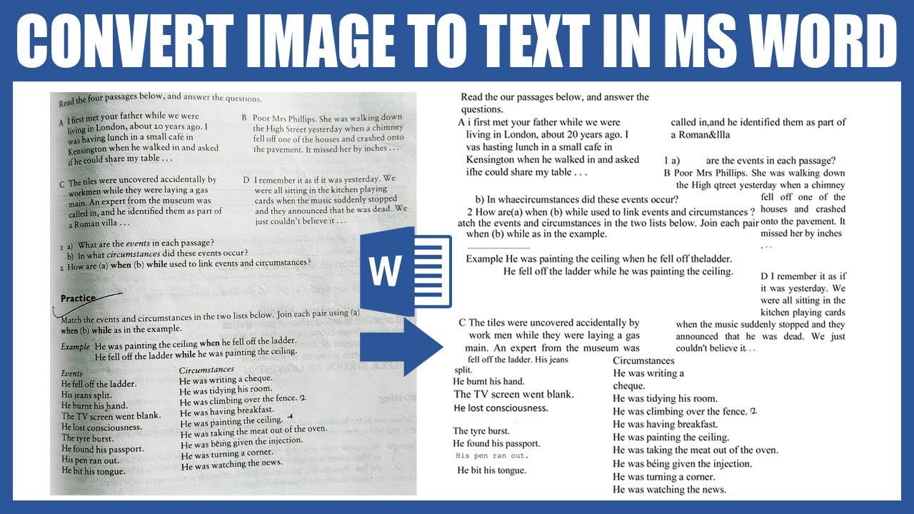 How to Convert Image to Text in Microsoft Word Tutorial