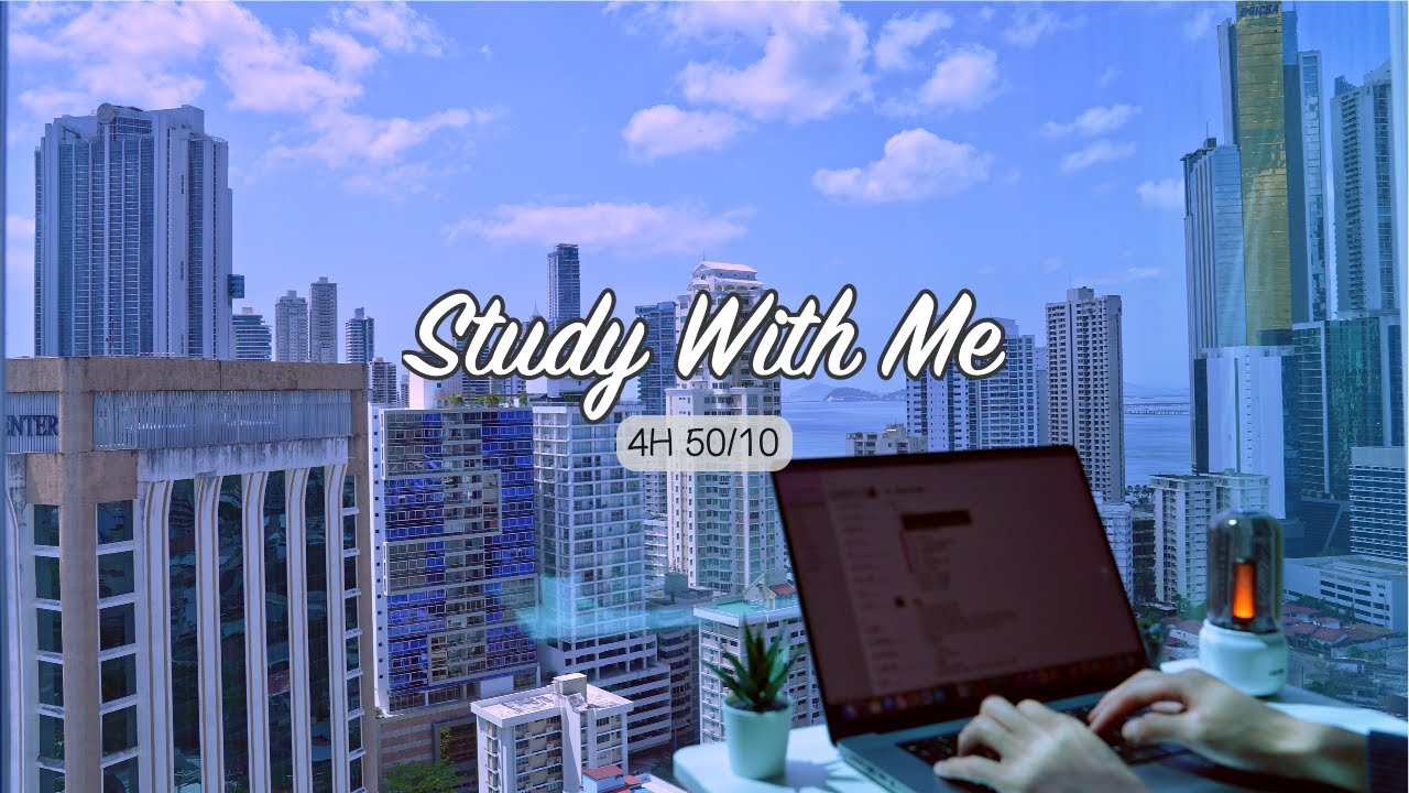 4-Hour Study with Me / Panama City Sunrise 🌅 / Pomodoro 50-10 / Relaxing Lo-Fi / Day 144