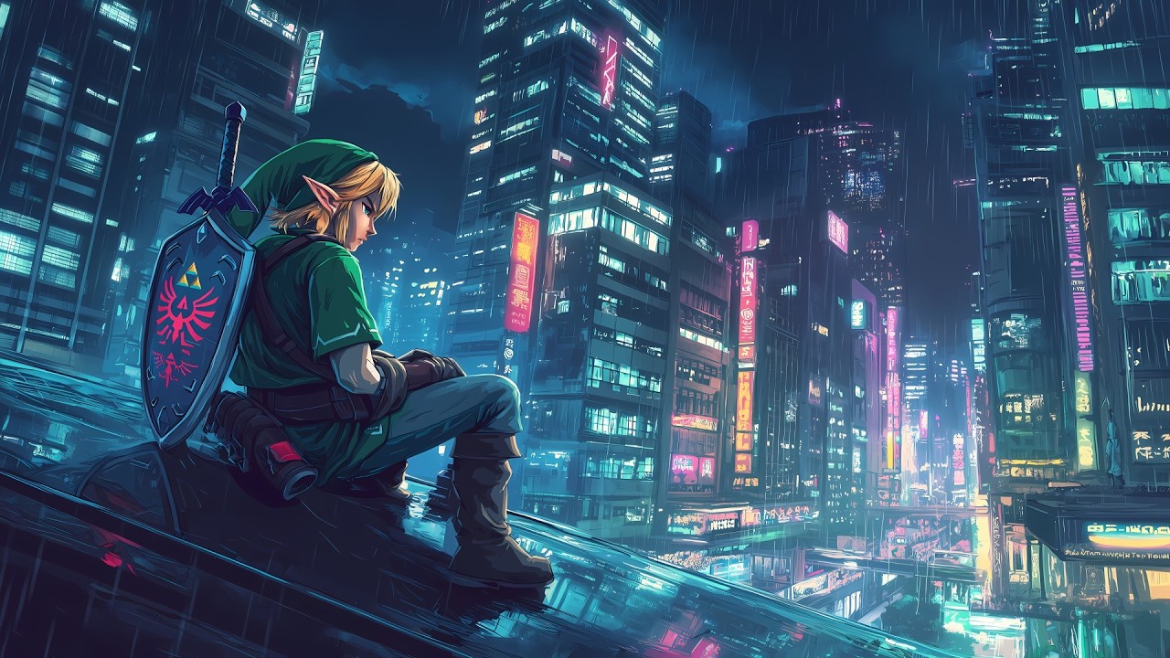 Zelda Music Meets Cyberpunk Synthwave ๐ถ (1 Hour Mix)