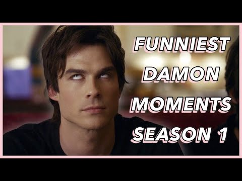 Funniest Damon Salvatore Moments | Season 1 | 1080p HD