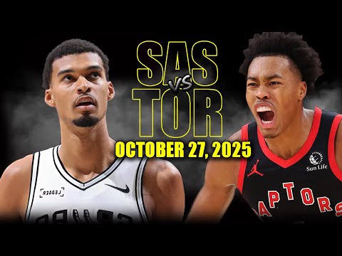 San Antonio Spurs vs Toronto Raptors Full Game Highlights - October 27, 2025 | NBA Season