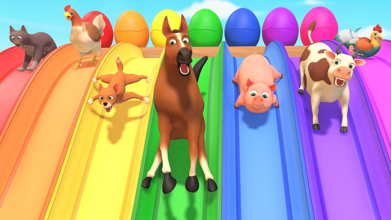 Baby Colors & Farm Animals Rainbow Song 🌈