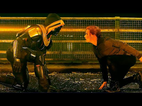 Black Widow vs Taskmaster - Bridge Fight Scene - Black Widow (2021) Movie Clip HD