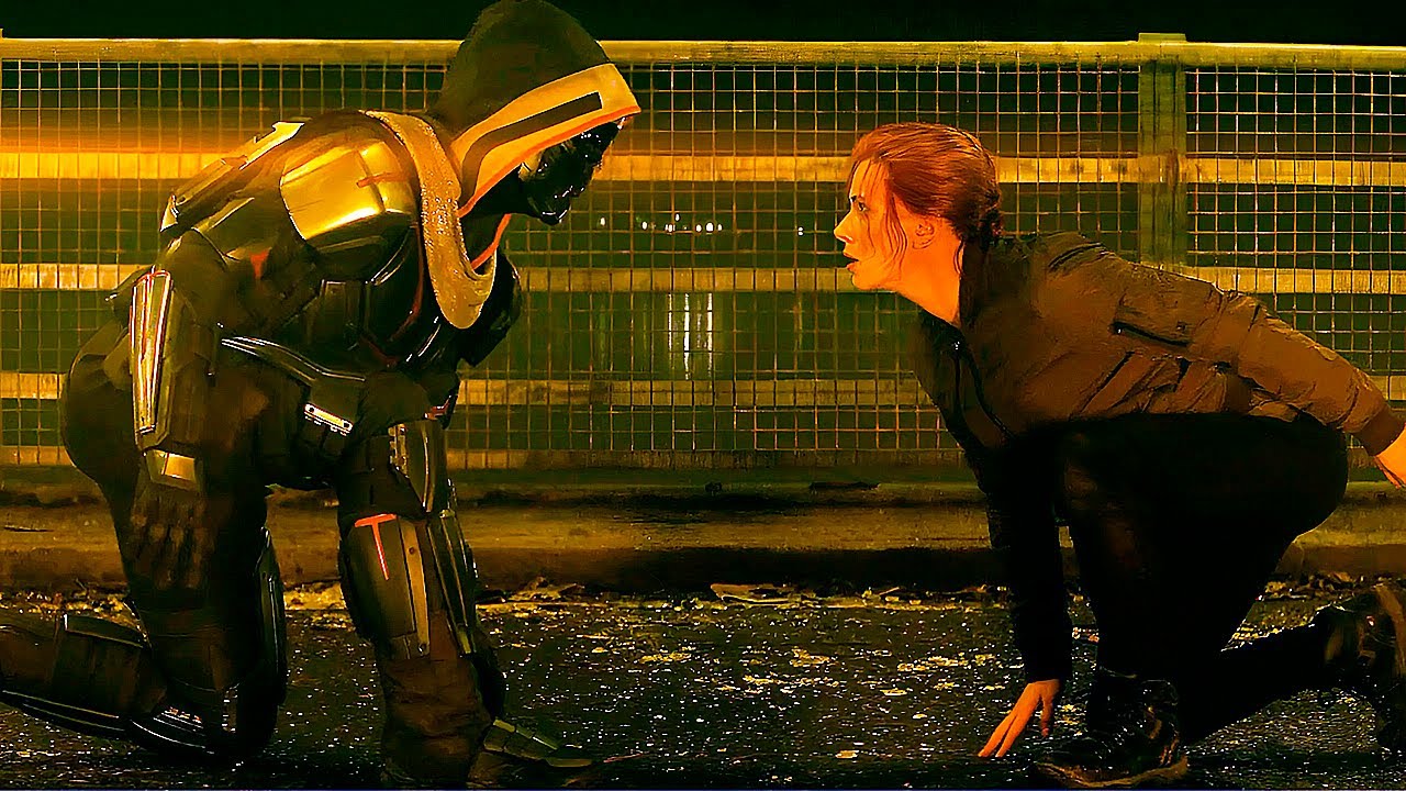 Epic Bridge Fight: Black Widow vs Taskmaster in Marvel's 2021 Movie π¬