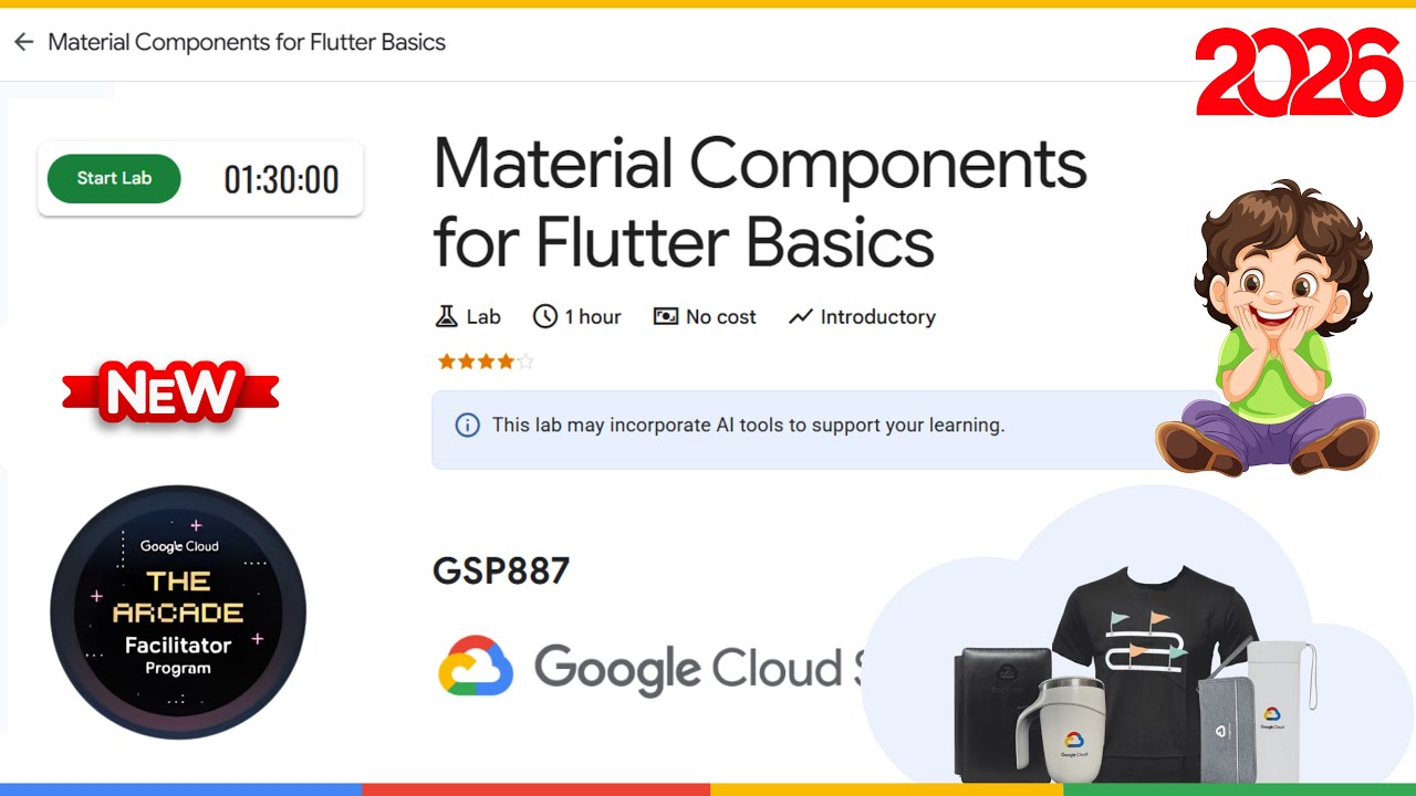 Flutter Material Components Basics | GSP887