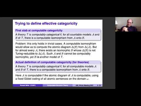 Russell Miller, "Computable structure theory with noncomputable structures"