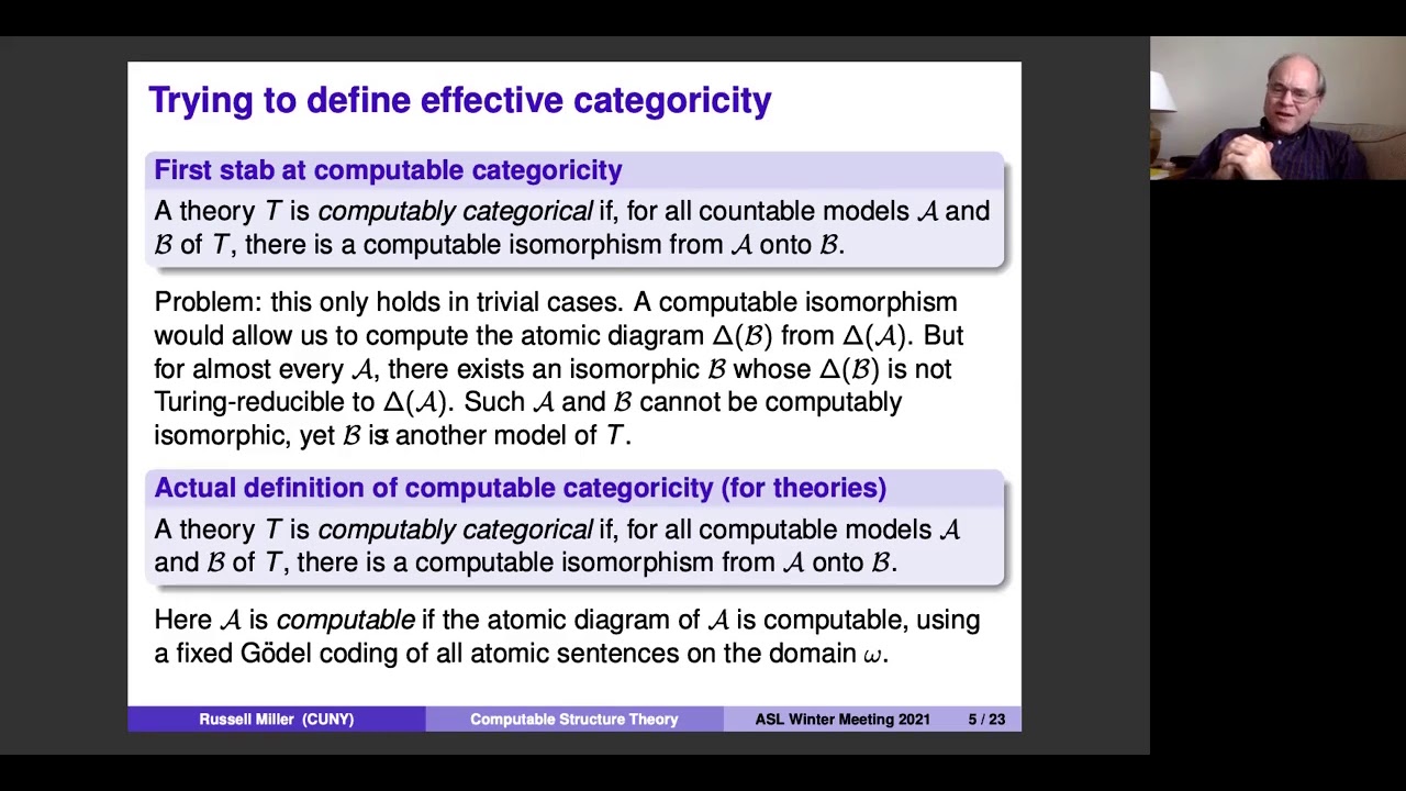 Computable Structure Theory with Noncomputable Structures by Russell Miller