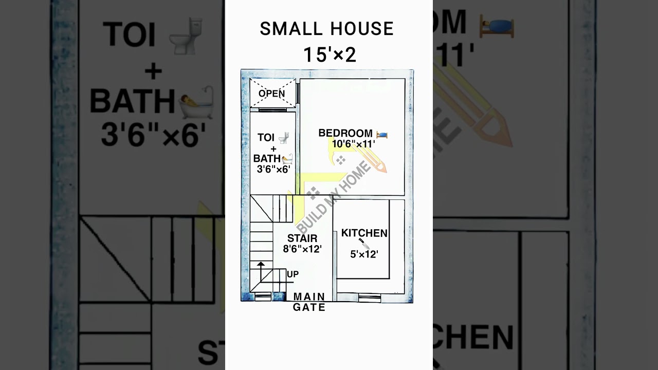 15x25 House Plan 🏡 | Modern Home Design