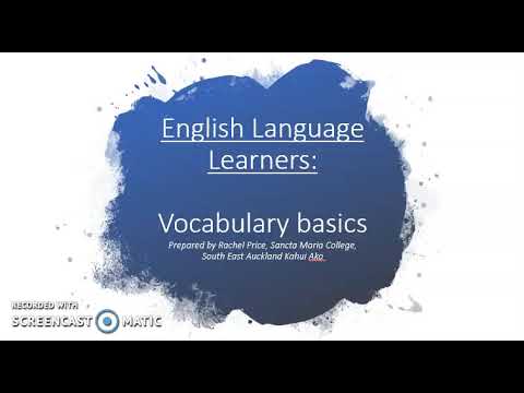 English Vocabulary Basics for Learners π