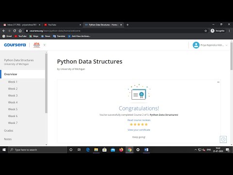 Python Data Structures || Week 3 | Quiz Answer || Coursera