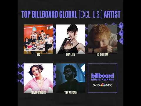 ￼ BBMA 2022 - Billboard global (excl US) artist - bts nomination