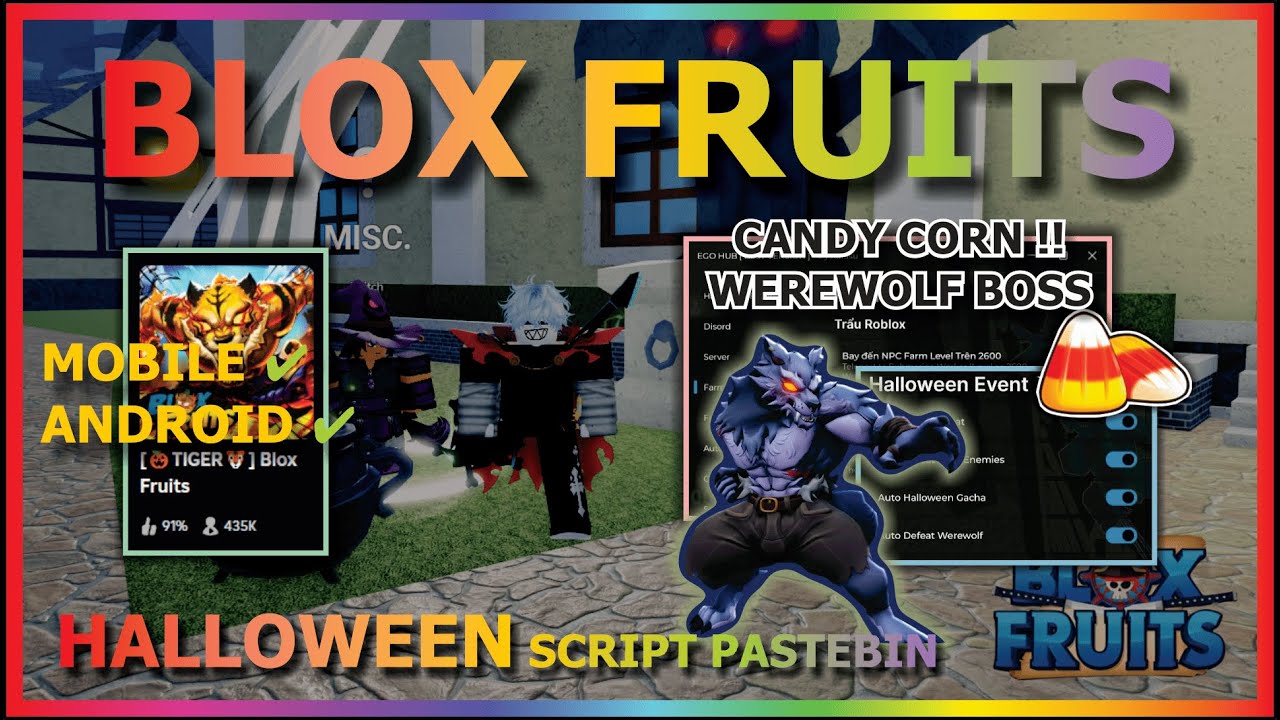 Blox Fruits Halloween Auto Farm Script 🎃 | Candy Corn & Werewolf Boss | No Key Needed
