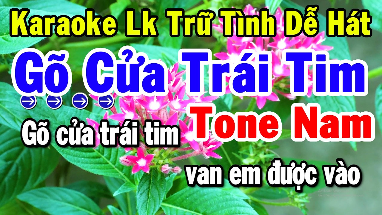 Karaoke Liên Khúc Nhạc Trữ Tình Tone Nam Dễ Hát | Gõ Cửa Trái Tim - Sầu Tím Thiệp Hồng | Tuyển Chọn